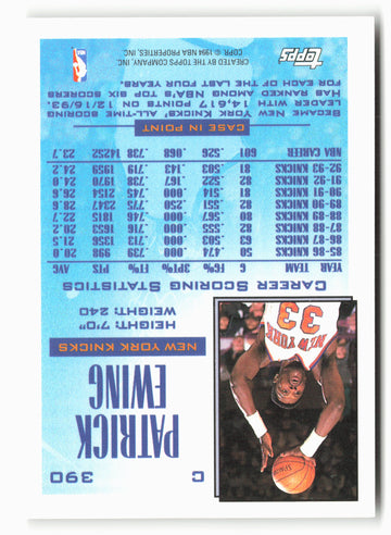 1993-94 Topps #390 Patrick Ewing NM 6
