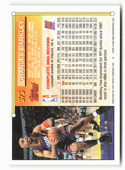1993-94 Topps #373 Charles Barkley