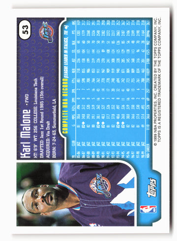 1999-00 Topps #53 Karl Malone