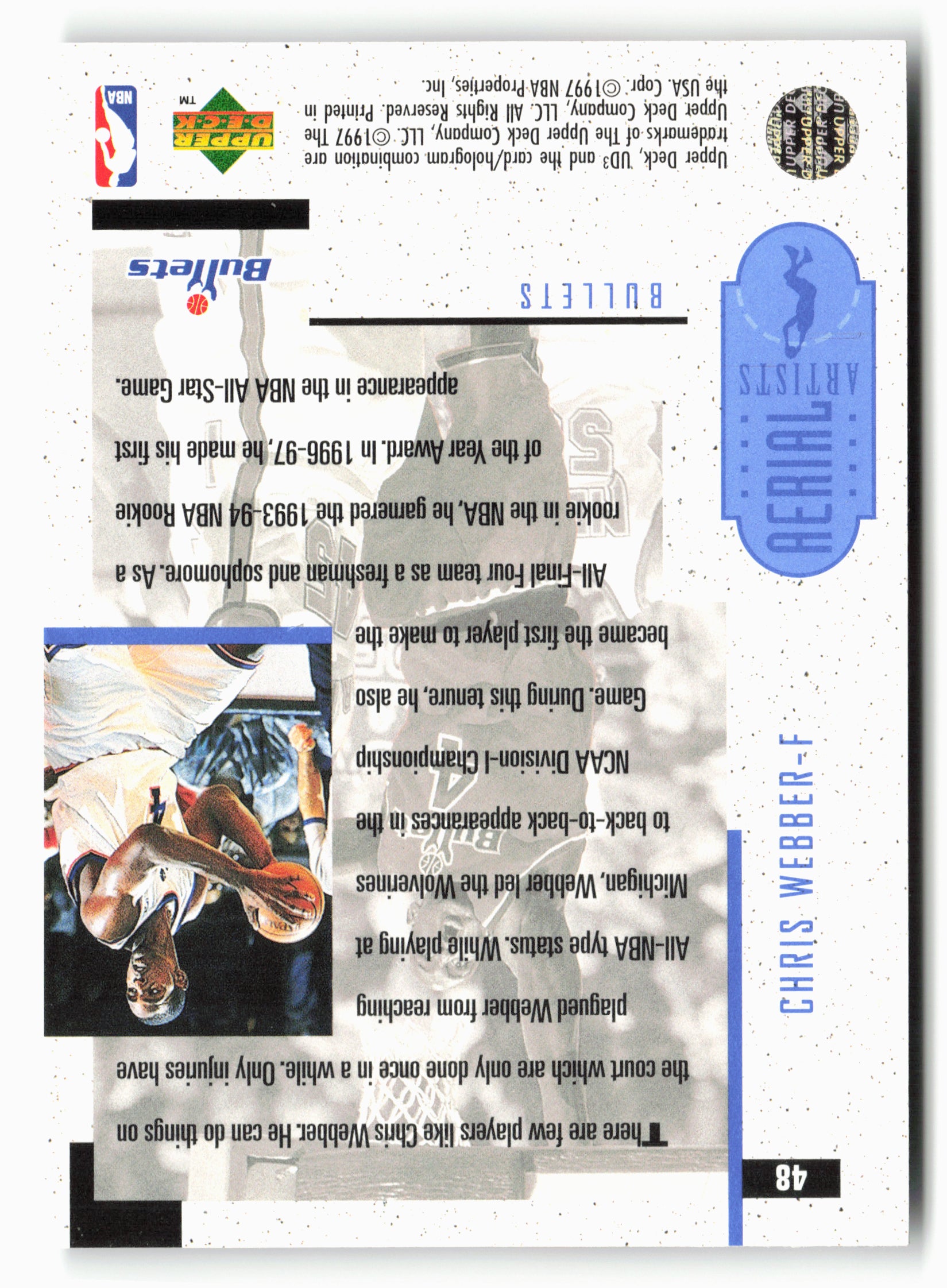 1996-97 Upper Deck UD3 #48 Chris Webber