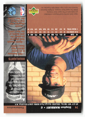 1996-97 Upper Deck #74 Stephon Marbury