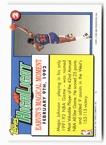 
1992-93 Topps #2 Magic Johnson