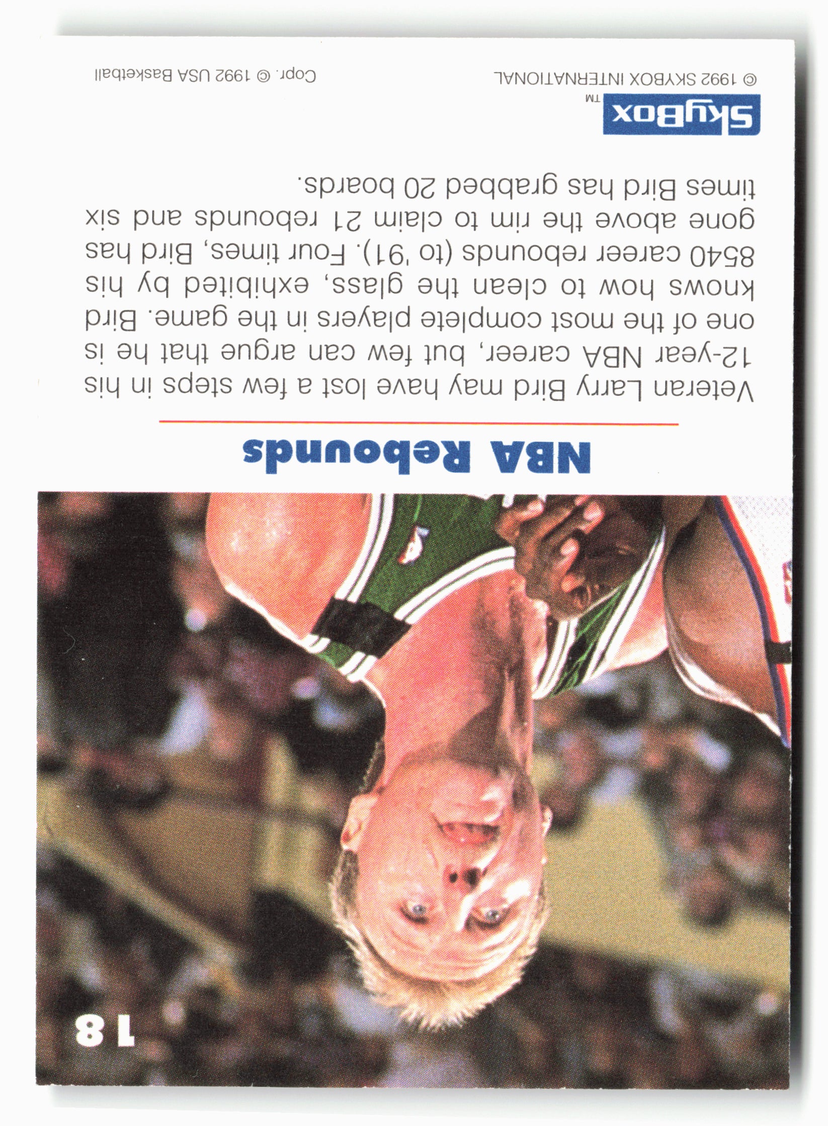 1992 SkyBox USA #18 Larry Bird