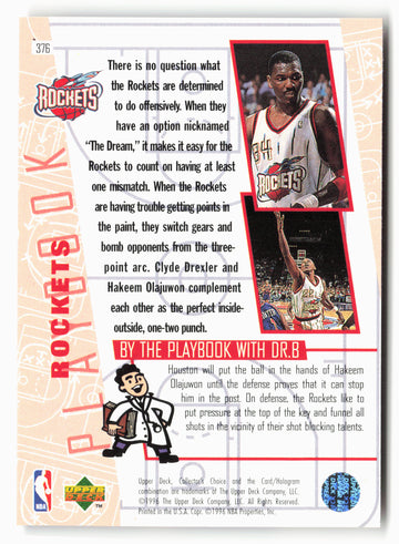 1996-97 Collector's Choice #376 Rockets Playbook