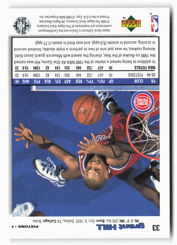 1995-96 Collector's Choice #33 Grant Hill Player's Club