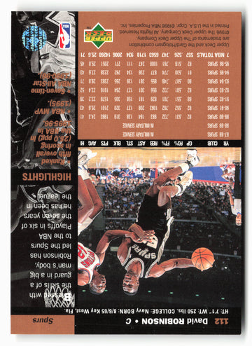 1996-97 Upper Deck #112 David Robinson