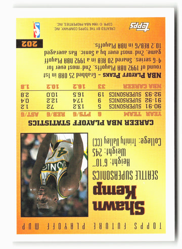 1993-94 Topps #202 Shawn Kemp NM 5