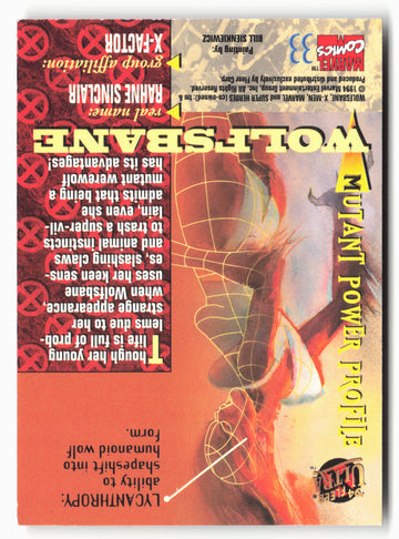 
1994 Ultra X-Men #33 Wolfsbane