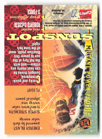 
1994 Ultra X-Men #27 Sunspot