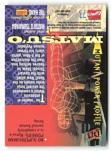 
1994 Ultra X-Men #73 Matsu'o