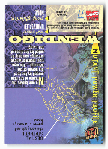 
1994 Ultra X-Men #77 Wendigo