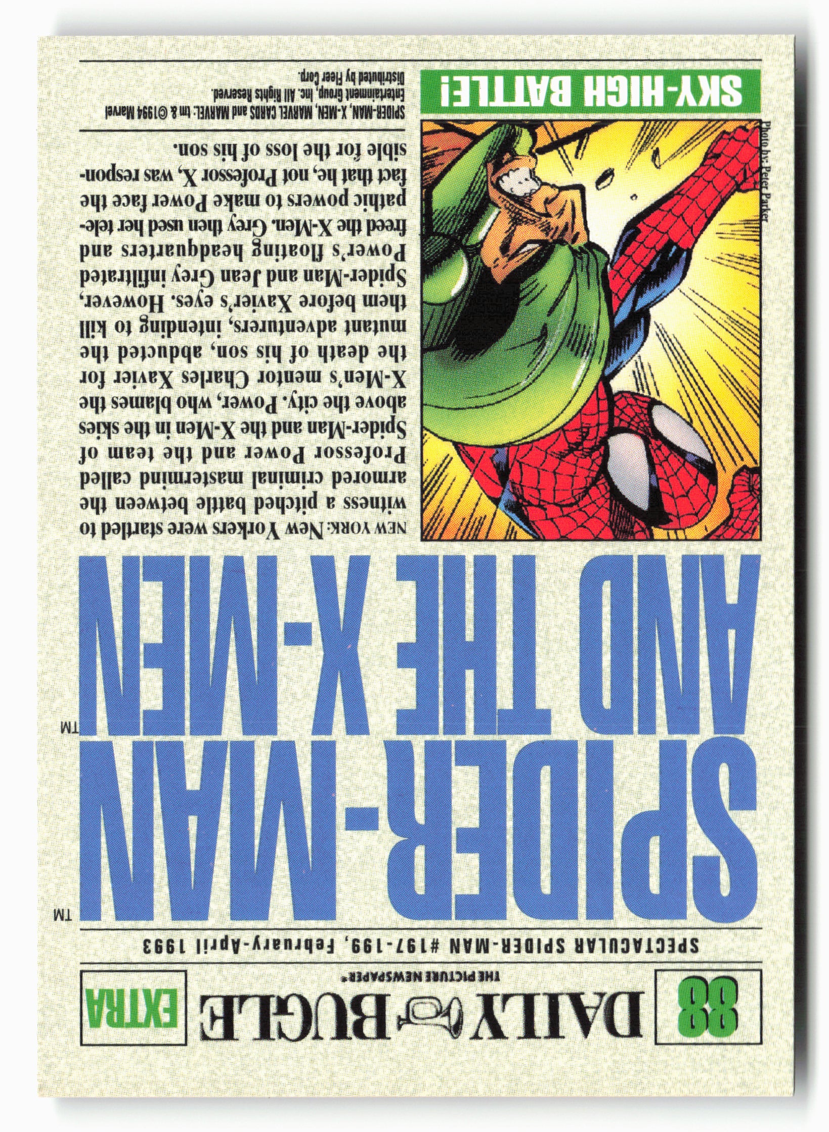 1994 Fleer The Amazing Spider-Man #88 Spider-Man &amp; X-Men
