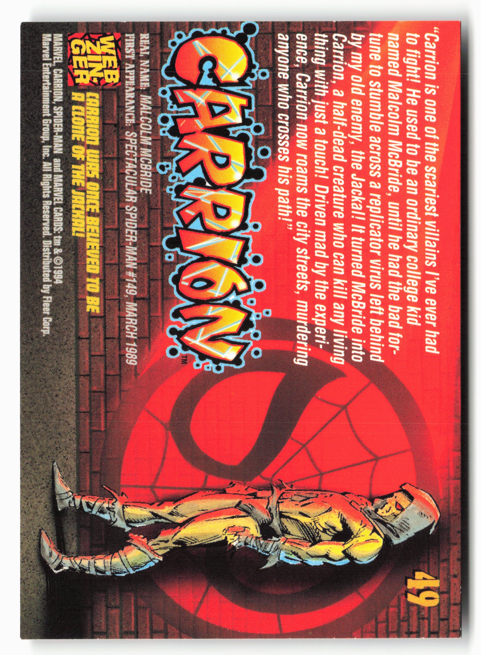 1994 Fleer The Amazing Spider-Man #49 Carrion