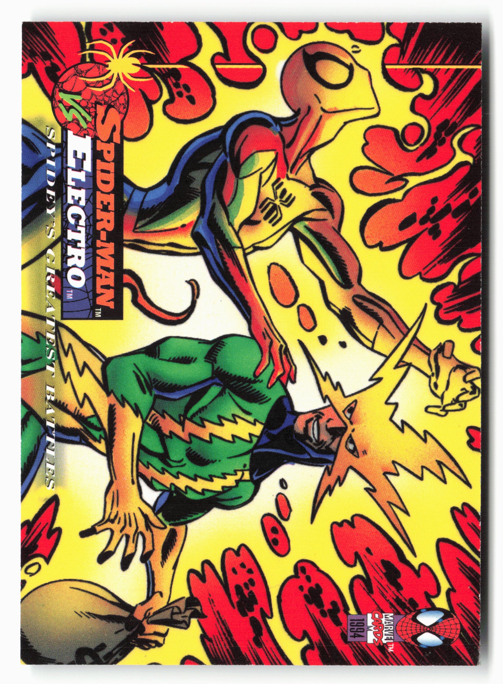 1994 Fleer The Amazing Spider-Man #108 Spider-Man vs. Electro