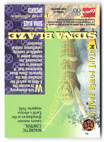 
1994 Ultra X-Men #86 Siena Blaze