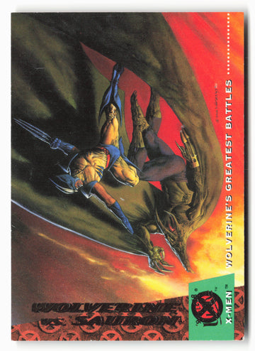 
1994 Ultra X-Men #NNO Wolverine vs. Sauron Men - Ultra-Print