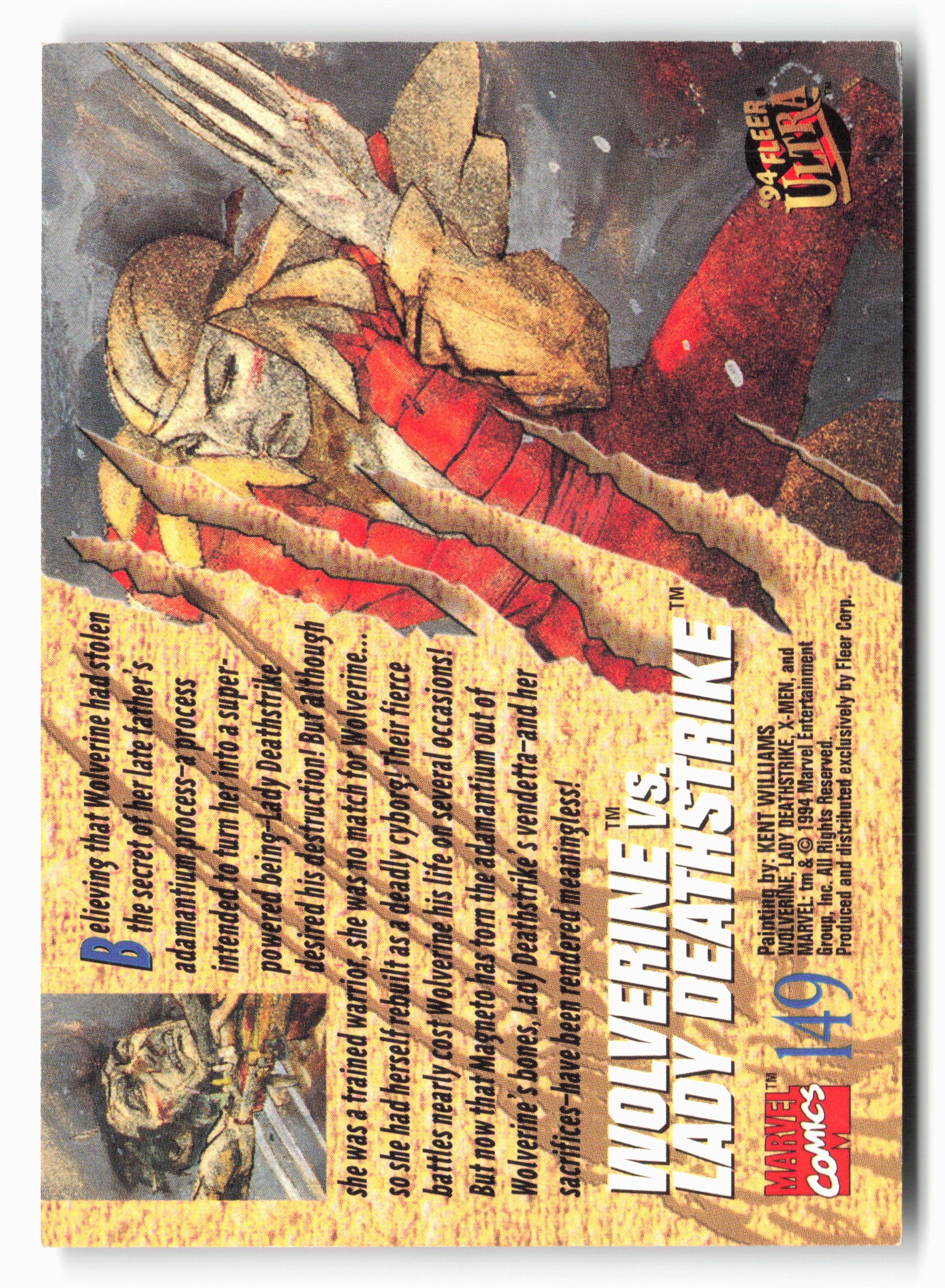 1994 Ultra X-Men #149 Wolverine vs. Lady Deathstrike