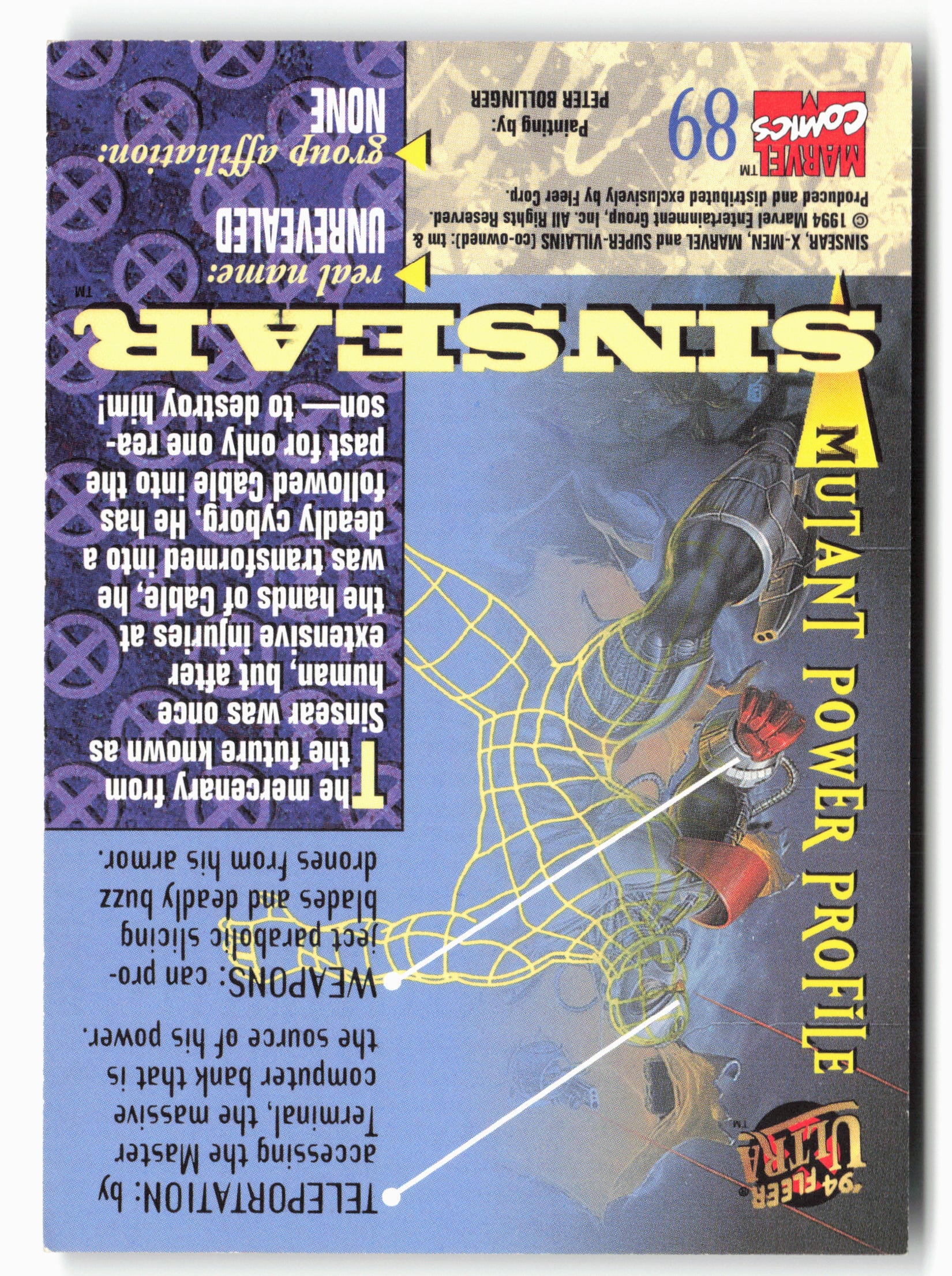 1994 Ultra X-Men #89 Sinsear