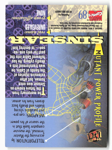 
1994 Ultra X-Men #89 Sinsear