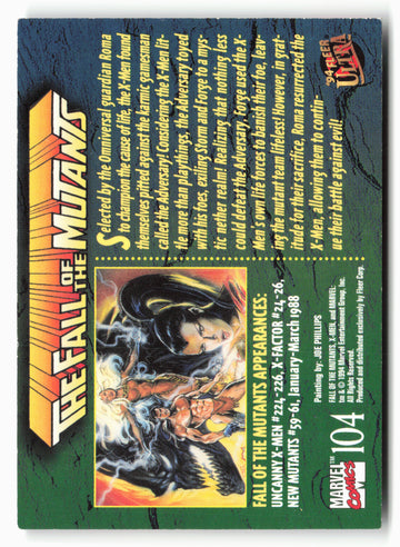
1994 Ultra X-Men #104 Fall of the Mutants
