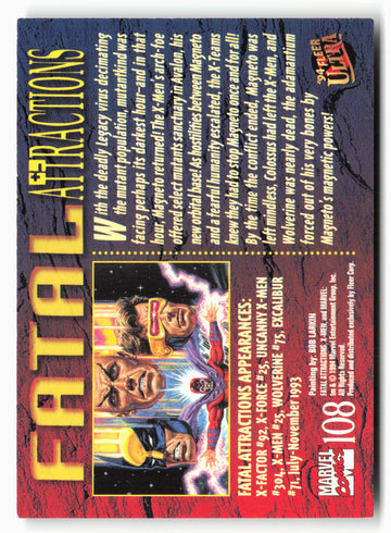 
1994 Ultra X-Men #108 Fatal Attractions