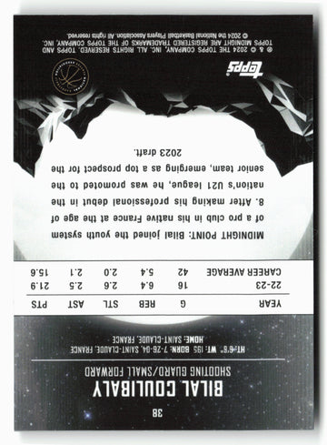 2023-24 Topps Midnight #38 Bilal Coulibaly 2