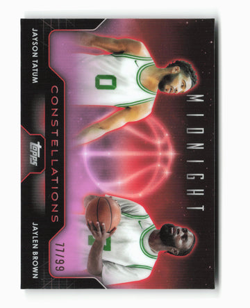 2023-24 Topps Midnight #C-1 Jayson Tatum / Jaylen Brown Constellations Twilight