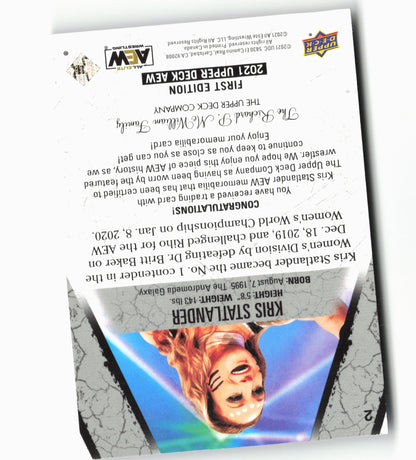 2021 Upper Deck AEW #2 Kris Statlander Memorabilia