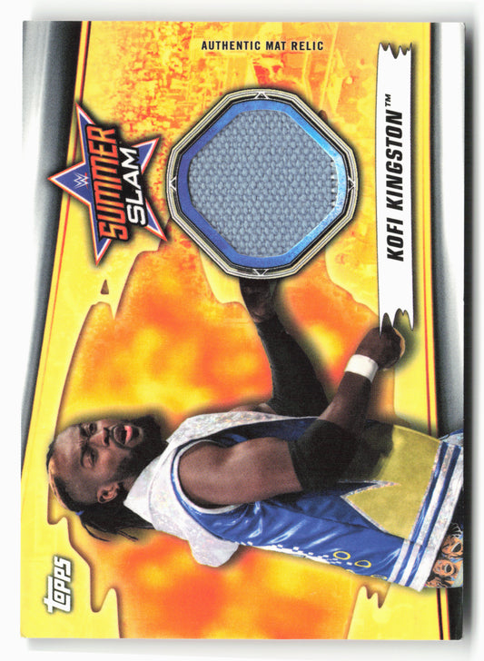 2019 Topps WWE SummerSlam #MR-KK Kofi Kingston Mat Relics