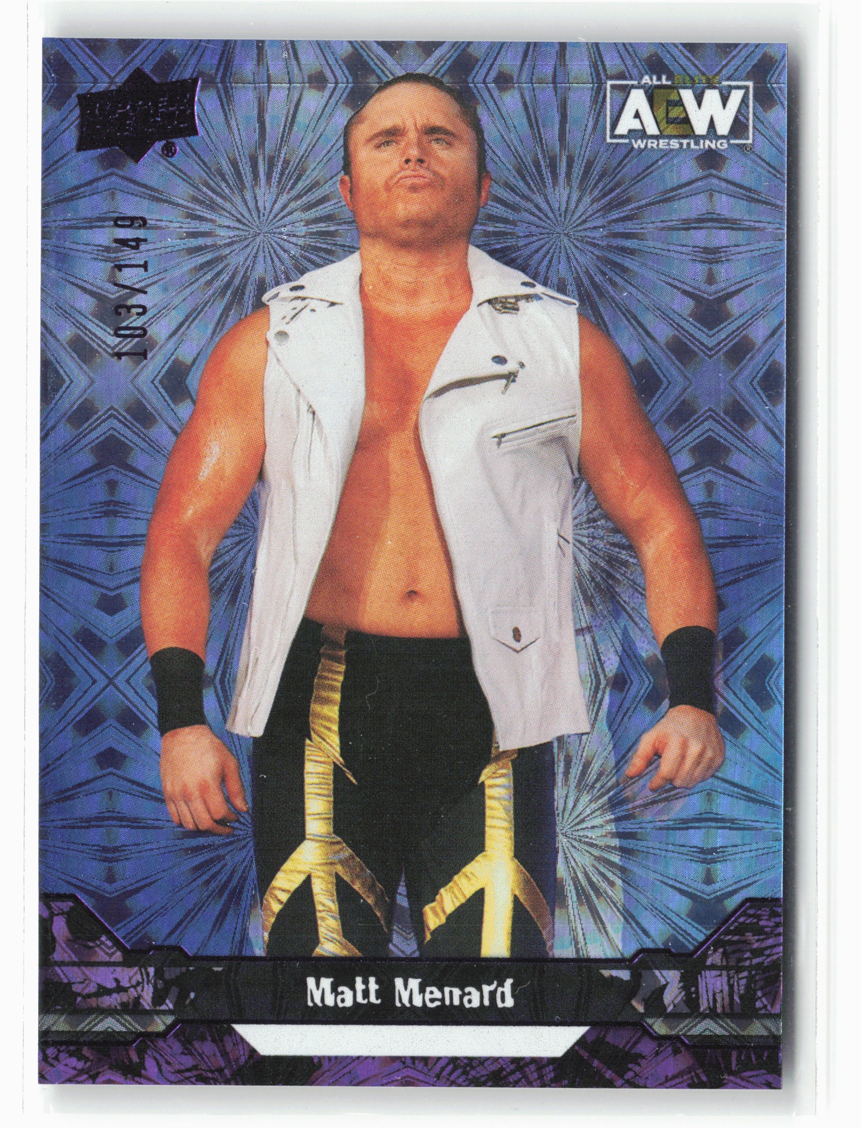 2023 Upper Deck AEW #58 Matt Menard Purple Pyro