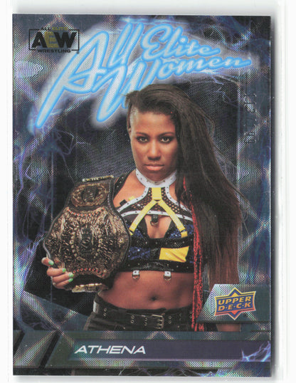 2023 Upper Deck AEW #AEW-4 Athena All Elite Women Silver Foil