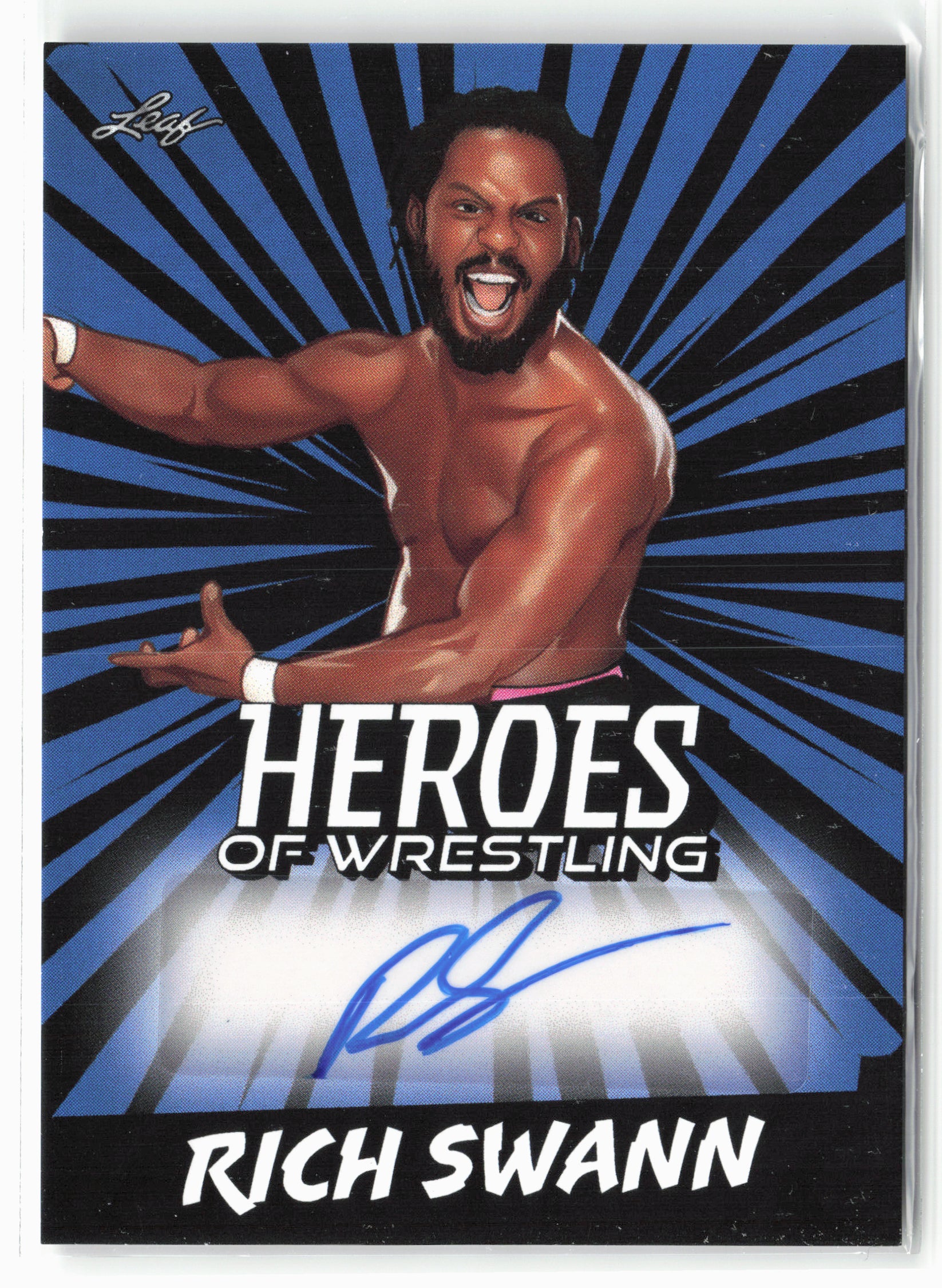 2023 Leaf Heroes of Wrestling #BA-RS1 Rich Swann Autographs Blue