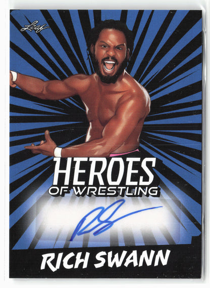 2023 Leaf Heroes of Wrestling #BA-RS1 Rich Swann Autographs Blue