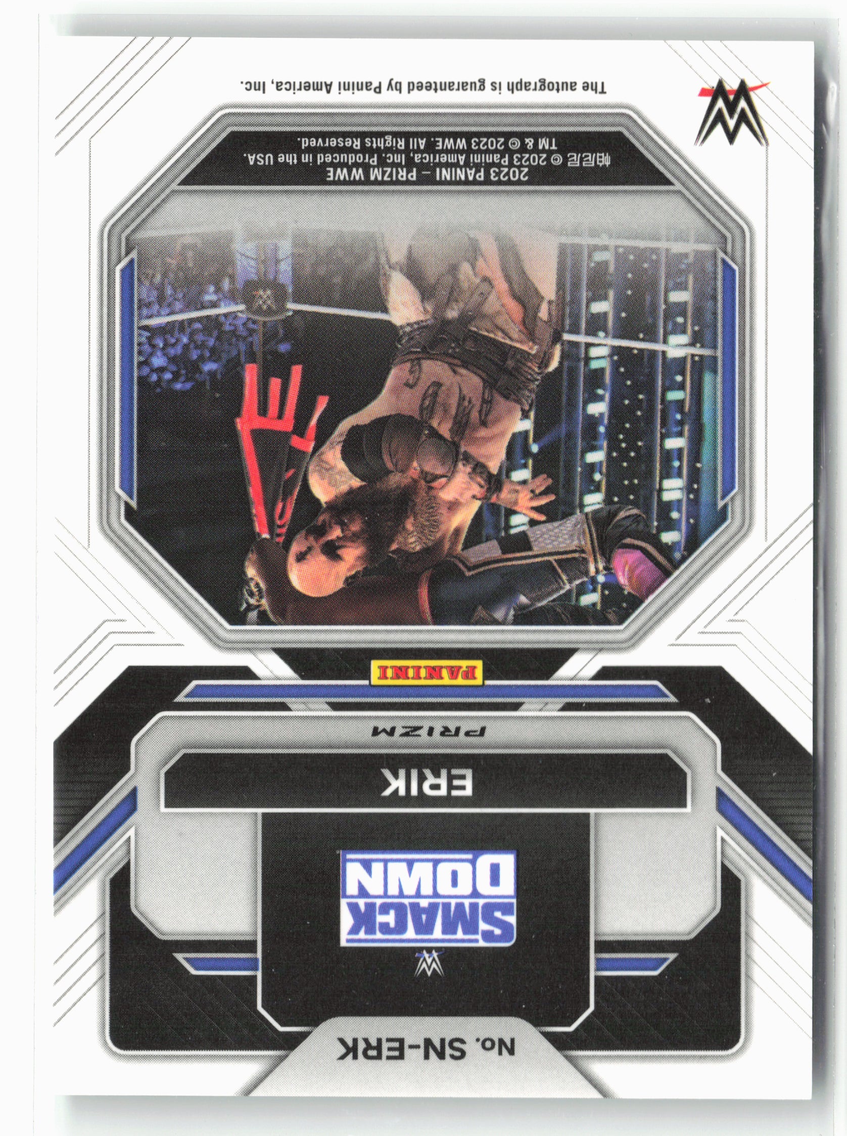 2023 Panini Prizm WWE #SN-ERK Erik Sensational Signatures Prizms Green