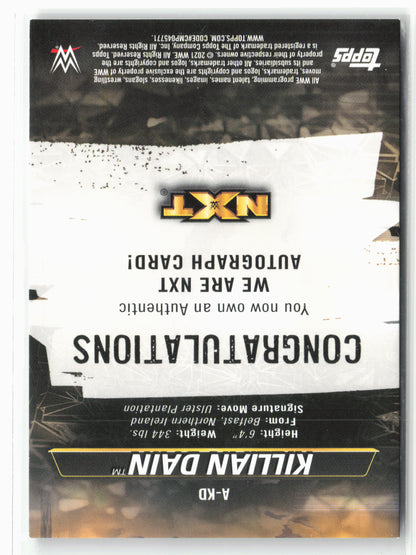2021 Topps WWE NXT #A-KD Killian Dain We Are NXT Autographs