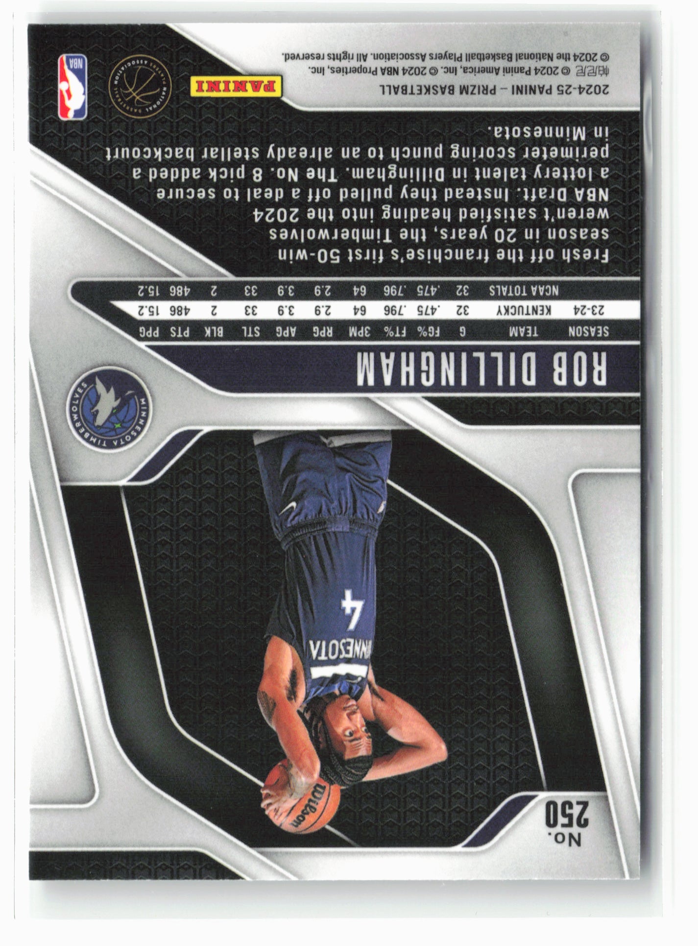 2024-25 Panini Prizm #250 Rob Dillingham NM