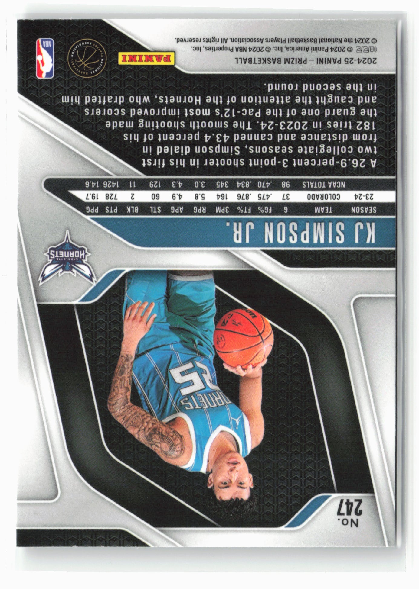 2024-25 Panini Prizm #247 KJ Simpson Jr. NM