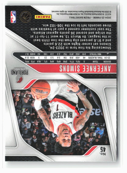 2024-25 Panini Prizm #45 Anfernee Simons NM
