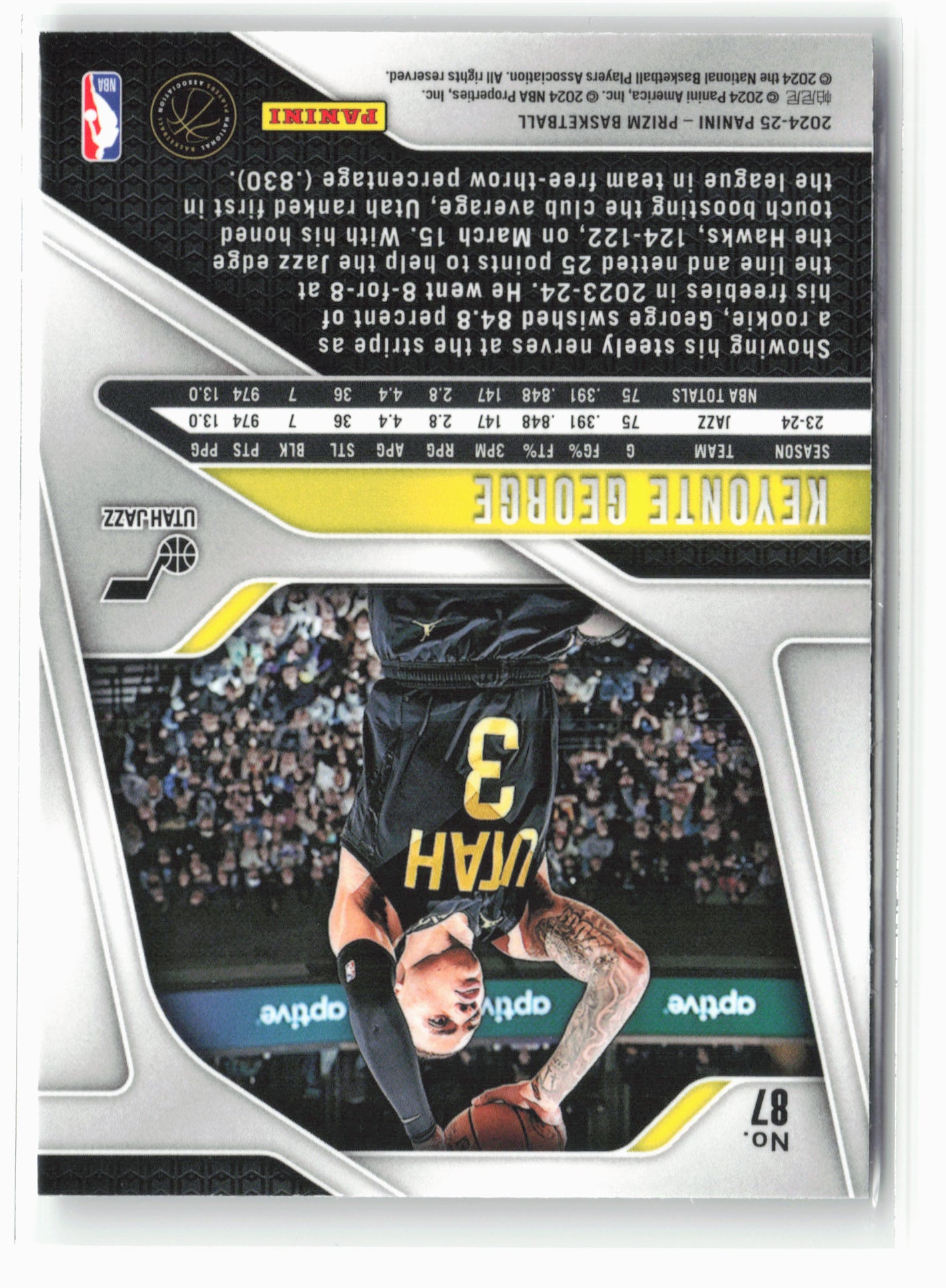 2024-25 Panini Prizm #87 Keyonte George NM