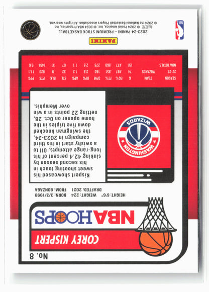 2023-24 Panini Premium Stock #8 Corey Kispert NM