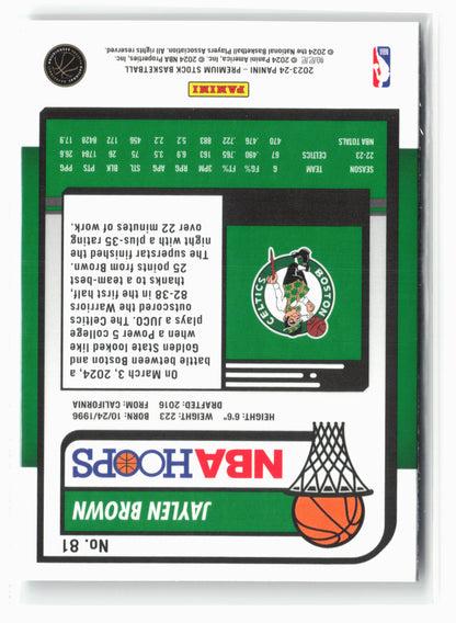 2023-24 Panini Premium Stock #81 Jaylen Brown NM