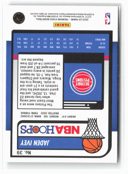 2023-24 Panini Premium Stock #39 Jaden Ivey NM