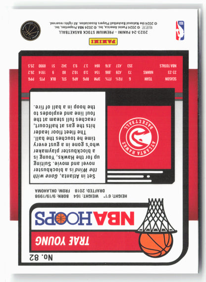 2023-24 Panini Premium Stock #82 Trae Young NM