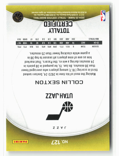 2024-25 Panini Totally Certified #127 Collin Sexton