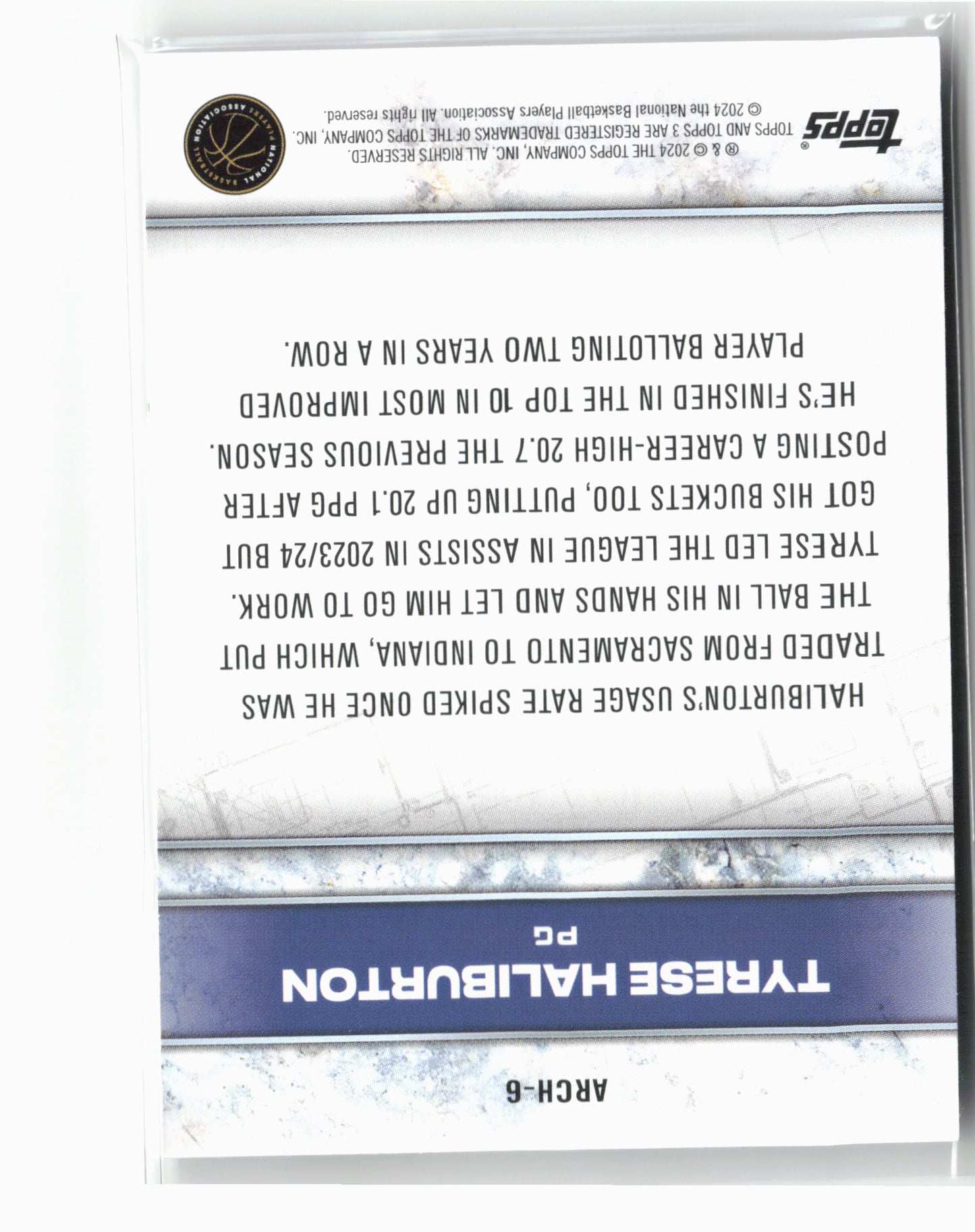 2023-24 Topps 3 Basketball #ARCH-6 Tyrese Haliburton Architects #/49