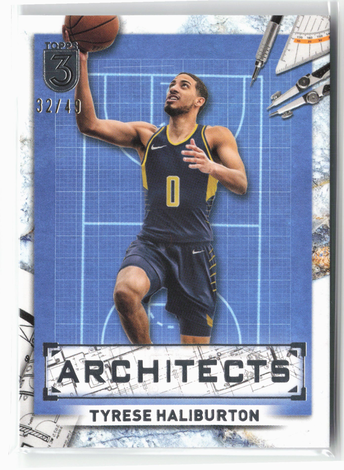 2023-24 Topps 3 Basketball #ARCH-6 Tyrese Haliburton Architects #/49
