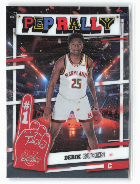 2024-25 Bowman University Chrome #PR-14 Derik Queen Pep Rally
