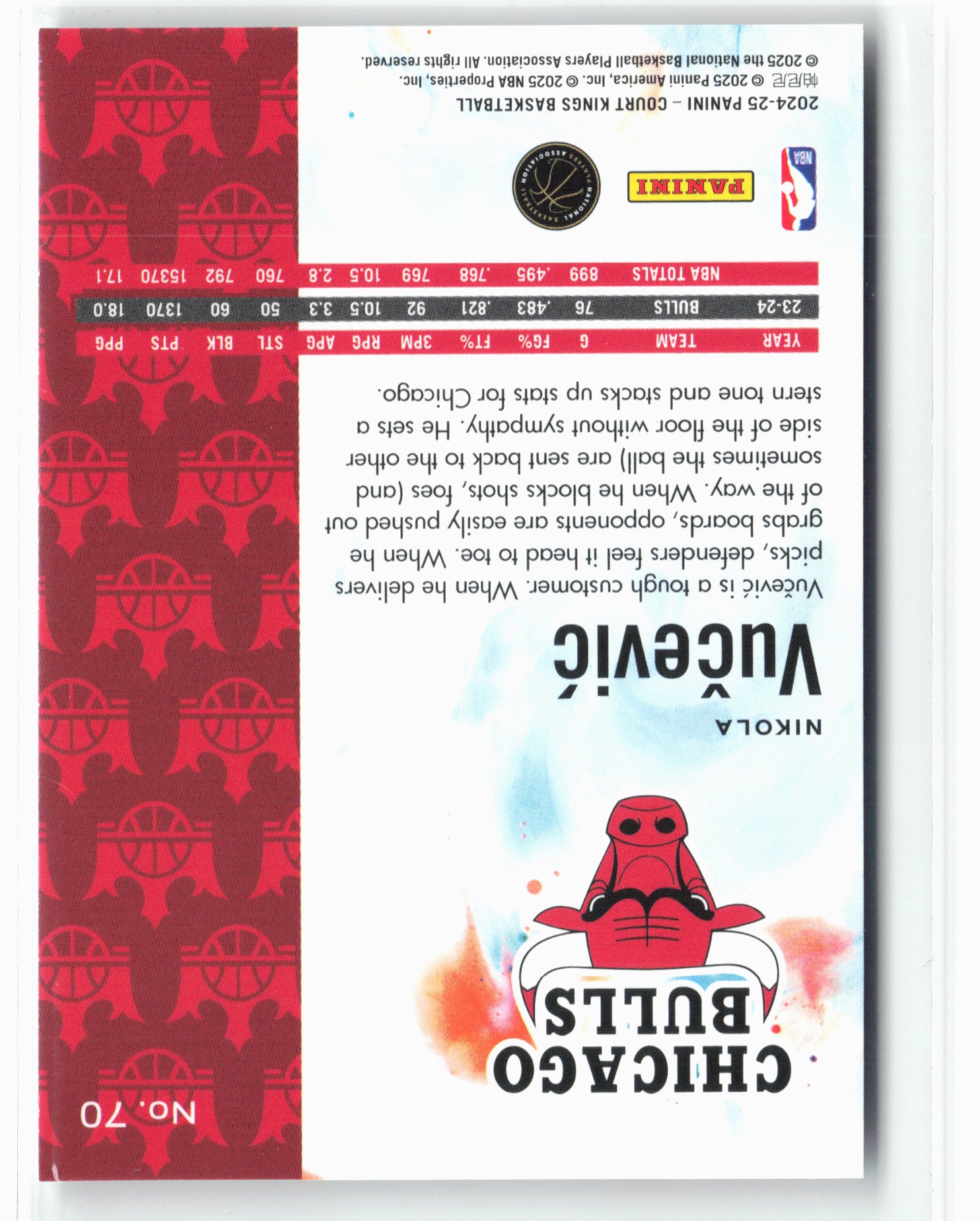 2024-25 Panini Court Kings #70 Nikola Vucevic