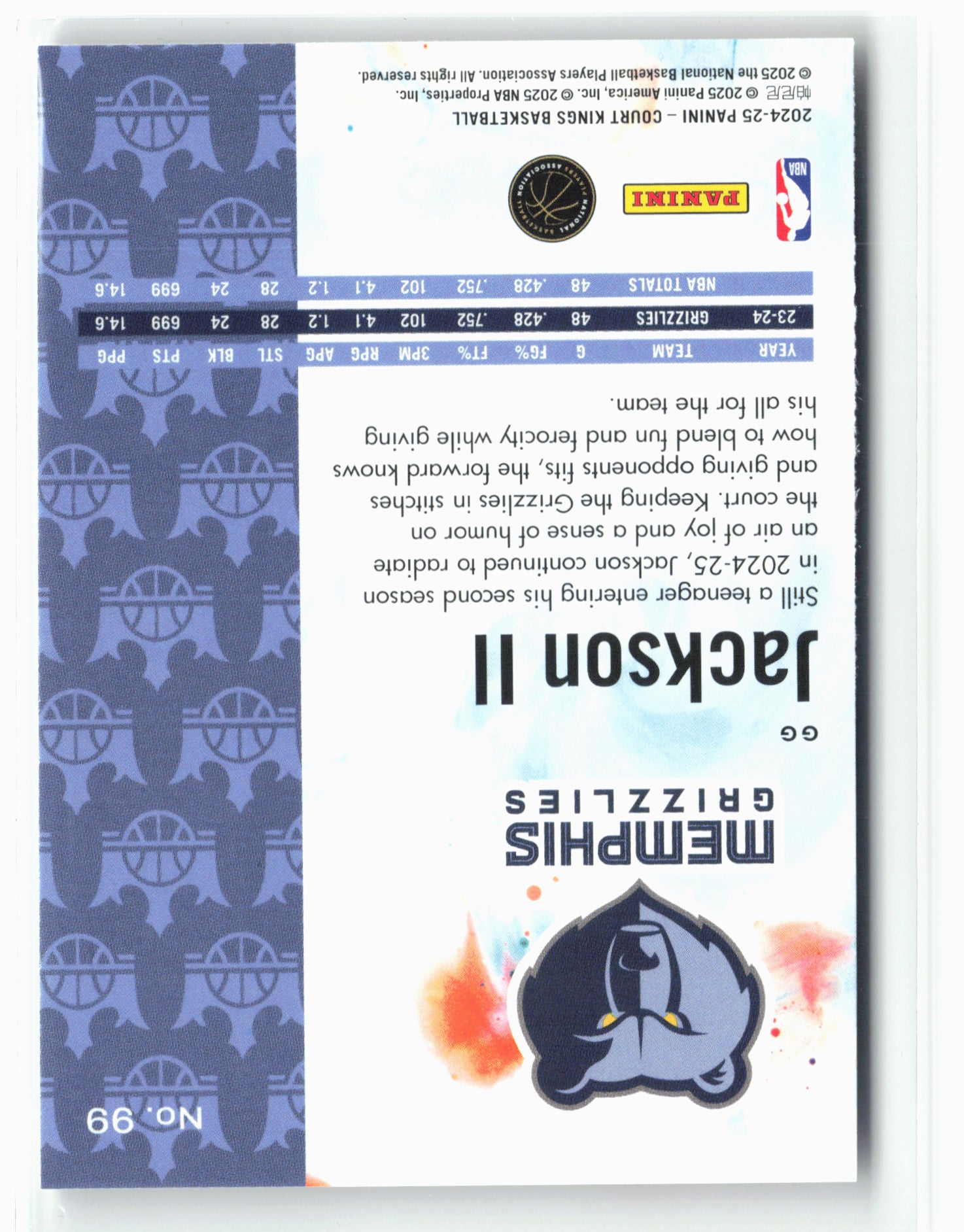 2024-25 Panini Court Kings #99 GG Jackson II