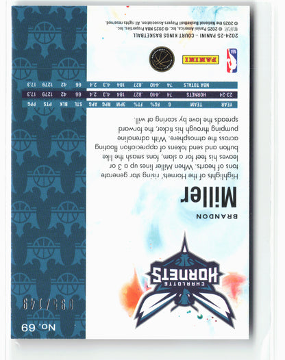 2024-25 Panini Court Kings #69 Brandon Miller Ruby #/149